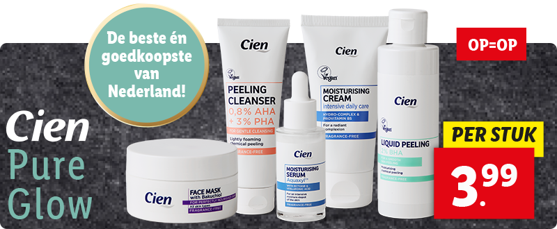 Cien Pure Glow: Per stuk nu voor 3.99