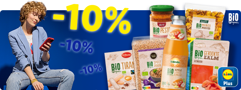 Bio organic: deze maand met 10% korting via Lidl Plus