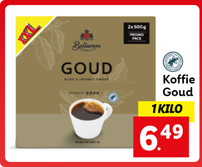 Koffie goud XXL: 1 kilo voor 6.49