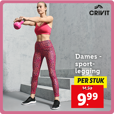 Dames sportlegging: 9.99 per stuk