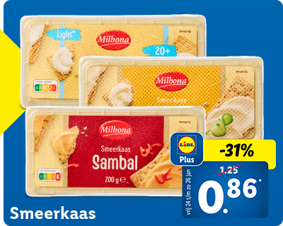 31% korting met Lidl Plus: Smeerkaas nu voor 0.86