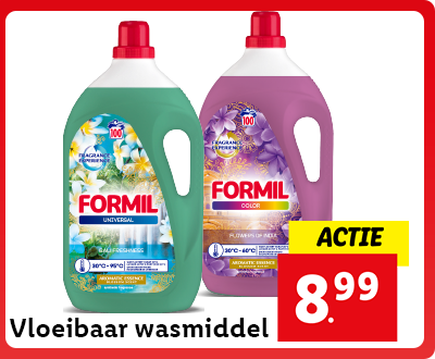 Actie: vloeibaar wasmiddel nu voor 8.99