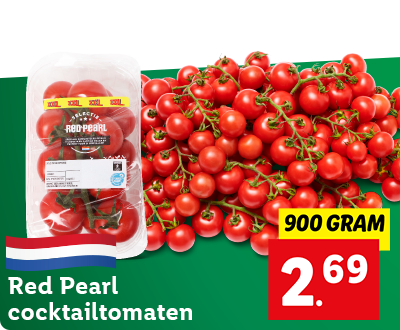Actie: 900 gram Red Pearl cocktailtomaten nu voor 2.69