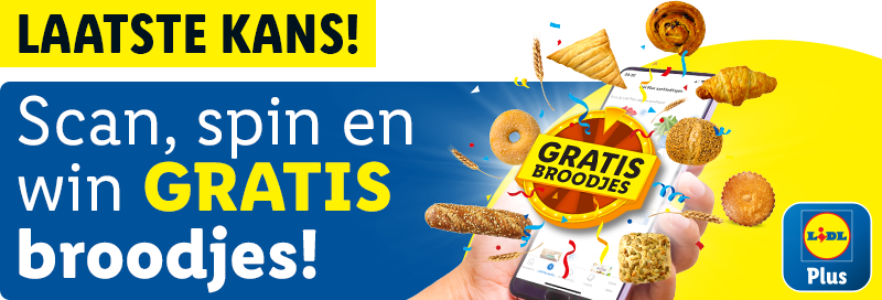 Laatste kans: Scan, spin en win gratis broodjes via Lidl Plus