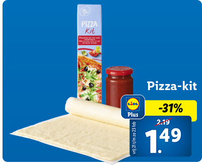 31% korting met Lidl Plus: Pizza-kit nu voor 1.49