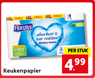 XXL 8 rollen: Keukenpapier nu voor 4.99