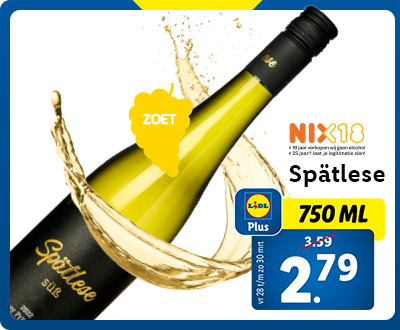 Spätlese wijn nu van 3.59 voor 2.79 met Lidl Plus