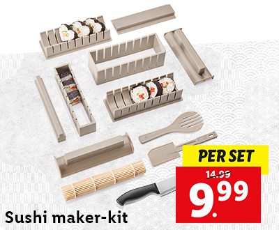 Sushi maker-kit: per set nu voor 9.99