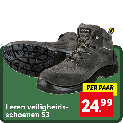Heren veiligheidsschoenen S3 nu voor 24.99 per paar