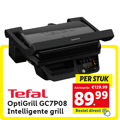 OptiGrill GC7P08 Intelligente grill: nu voor 89.99. Bestel direct!