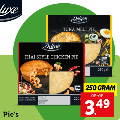 Deluxe Pie's nu voor 3.49