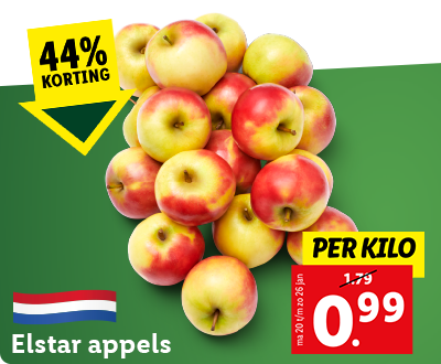 Elstar appels: 1 kilo voor 0.99