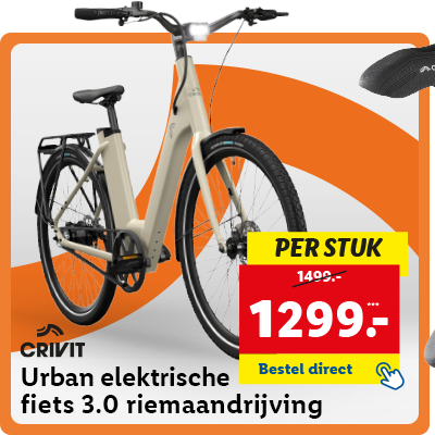 Urban elektrische fiets 3.0 riemaandrijving: nu voor 1299.- per stuk***