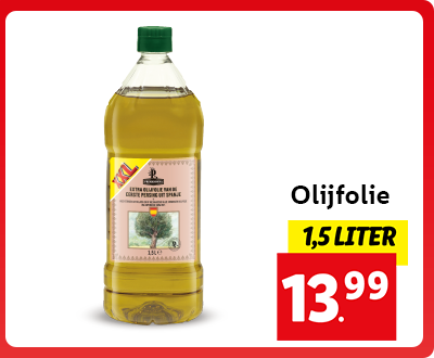 XXL verpakking olijfolie: 1,5e liter voor 13.99